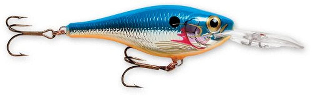 Rapala Shad Rap Rattlin' Suspending 07 Silver Blue lure for lifelike wobble and long casts.