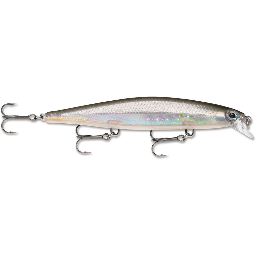Rapala Shadow Rap 11 Ghost Shiner in action, lifelike minnow lure for versatile freshwater fishing.