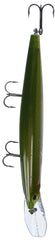 Rapala Shadow Rap Deep 11 Olive Green side view showing 180 degree kick
