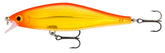 Rapala Shadow Rap Hot Head 9cm lure side view with textured scales for light reflection