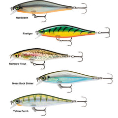 Close-up of Rapala Shadow Rap Shad Halloween lure with detailed finish.