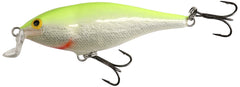 Rapala Shallow Shad Rap 07 lure in silver fluorescent chartreuse with lifelike wobble for shallow water