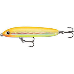 Rapala Skitter V 10 Bone Chartreuse closeup highlights lifelike finish for topwater action.