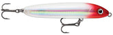Rapala Skitter V 13 Red Ghost front angle, topwater lure for precise walk-the-dog action.