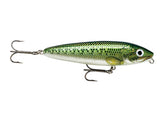 Rapala Skitter Walk 08 Baby Bass front view demonstrates topwater action for wounded-bait imitation