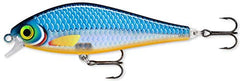 Rapala Super Shadow Rap Blue Spirit displayed with VMC Coastal Black hooks, ready for big game.