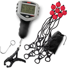 Rapala Tourney Scale memory storage recalls eight catches for easy tracking.