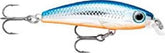 Rapala Ultra Light Minnow 06 Silver Blue body detail enables far casting and precise placements.