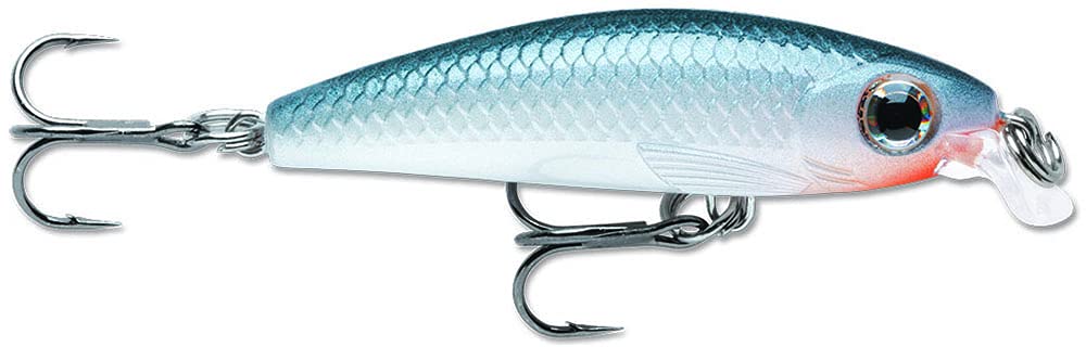 Rapala Ultra Light Minnow 04 Shad lure with lifelike finish, perfect for panfish in shallow water.