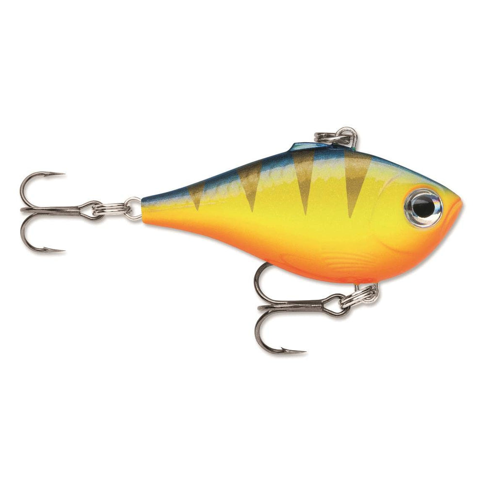 Rapala Ultra Light Rippin' Rap 03 Glow Hot Perch front view highlights glow lure for night perch fishing