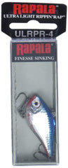 Chrome Blue finish reflects light to imitate wounded prey in water.