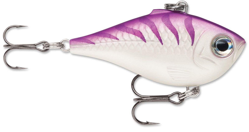 Rapala Ultra Light Rippin' Rap lure in Purple Tiger UV, lifelike action to attract bites across species