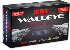 Rapala Walleye Boom Box showing 8 lures from top brands for trophy walleye fishing