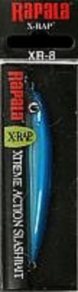 Rapala X-Rap 08 Silver Blue body with reflective scales improving strike visibility