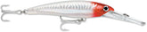 Rapala X-Rap Magnum 10 Red Head UV lure, front view, boosts visibility for aggressive strikes.