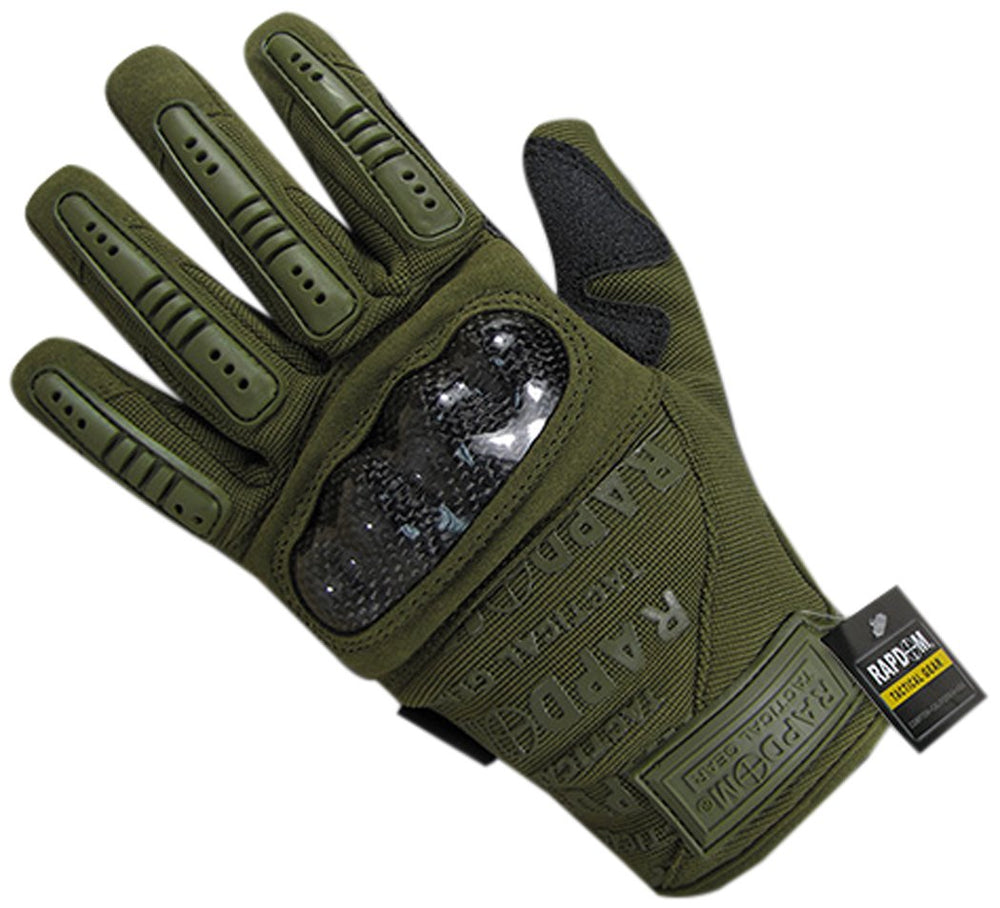 RAPDOM Tactical Carbon Fiber Gloves palm detail for durable grip during drills