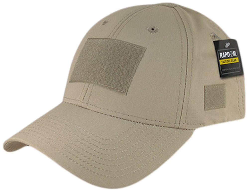 Rapdom T77-KHA cap front view emphasizes durable ripstop construction for rugged duty