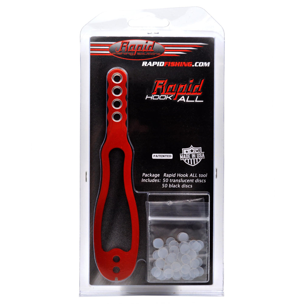 Rapid Hook-All Red Standard Edition close-up demonstrates secure bait placement for steady casts.