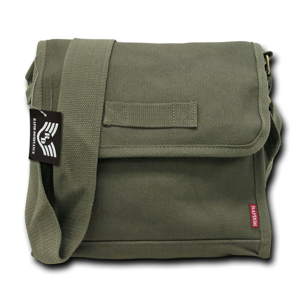 Rapiddominance heavy weight field bag olive with secure pockets and rugged canvas