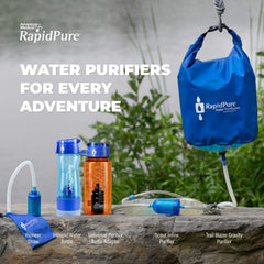 RapidPure Pioneer Straw reduces viruses and bacteria for safer drinking.