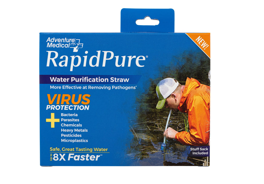 RapidPure Pioneer Straw with carry bag for ultralight backpacking.