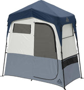 RAPIDSHELTER Caddis Rapid privacy shelter setup demonstrates quick privacy on site for campers.