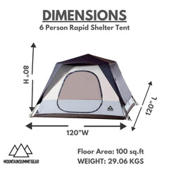 RAPIDSHELTER Rapid 6-Person Tent gear-loft-storage highlights onboard organization and snacks within reach