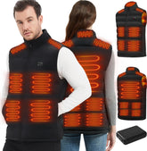 Rasfalo heated vest front view delivers all-day warmth for outdoor wear.