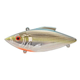 Rat-L-Trap Sexy Prism lipless crankbait close-up highlighting lifelike vibrations to attract predatory fish.