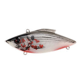 Rat-L-Trap White Bleeding Shad lure with lifelike vibrations attracts predators in stained water.