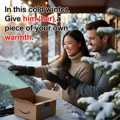 RDGDFONG heated gloves with full-finger touchscreen compatibility.