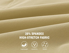 Rdruko golf shorts apricot back pocket with zip for gloves or small items
