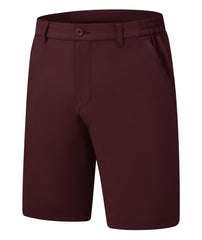 Rdruko men's stretch golf shorts front view with quick-dry fabric for comfort.