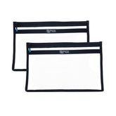 Reaction Tackle clear bag 14x9 front view shows reinforced corners for rugged use