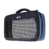 Reaction Tackle Deluxe Mesh Bag open view with vented storage for soft plastics