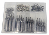 Reaction Tackle lead drop shot weight with 101-piece kit for quick rig changes