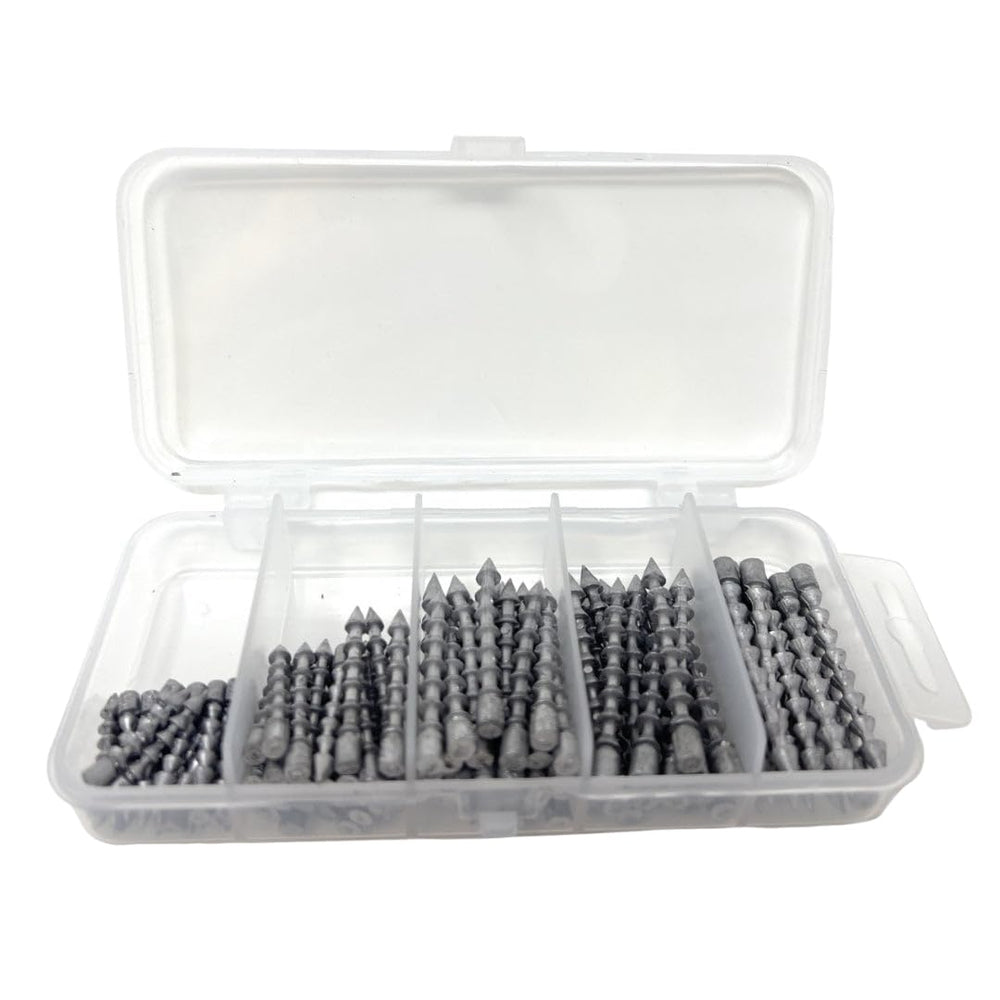 Reaction Tackle lead nail weights variety pack displayed for versatile bass rigs