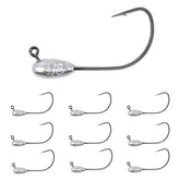 Reaction Tackle lead-tube-jig-head 1/8oz close-up highlighting diamond polish for durability.