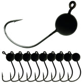 Reaction Tackle Lead Wacky Jig Head 3/16 oz Black close-up, ideal for finesse presentations.