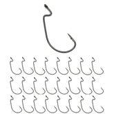 Reaction Tackle offset EWG hooks 4/0 pack closeup for versatile soft bait fishing advantage.