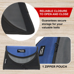 Close-up of lid and zipper on Reaction Tackle Organizer Case