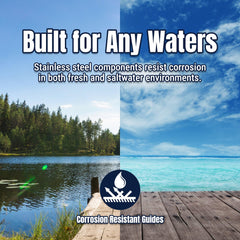 Reaction Tackle Telescopic Spinning Rod carbon-fiber construction keeps it light yet strong.