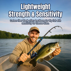 Reaction Tackle Telescopic Spinning Rod seven-section design delivers smooth flex.