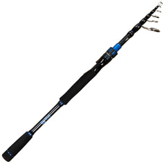 Reaction Tackle Telescopic Spinning Rod packs down for travel and storage.