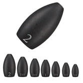 Reaction Tackle tungsten flipping weight 1oz black front view shows compact profile for cover punching.