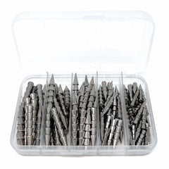 Reaction Tackle tungsten nail weights 100pc kit and case improve precision for bass fishing
