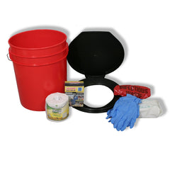 Ready America lockdown toilet bucket kit designed for 1-4 people in emergencies.