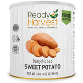 Ready Harvest sweet potatoes front label highlights emergency pantry staple
