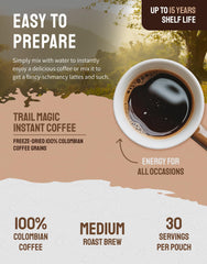 ReadyWise camping coffee ready in a mug for outdoor meals and quick caffeine