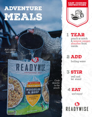 ReadyWise cookie dough trail treats bite closeup highlights chocolate chips for energy-dense bites